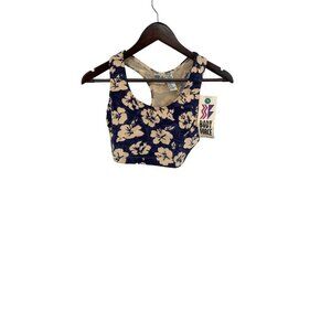 NWT Vintage Body Force Body Wear Racer Back Sports Bra FLORAL MEDIUM